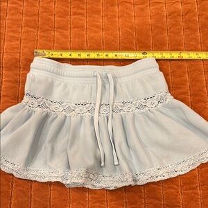 Light Blue Lace Trim Skirt